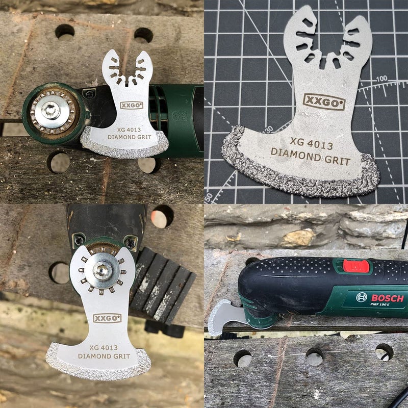 XXGO 4 Pcs Diamond Oscillating Multi Tool Blades for Removing Grit Grout XG4202S - Image 4